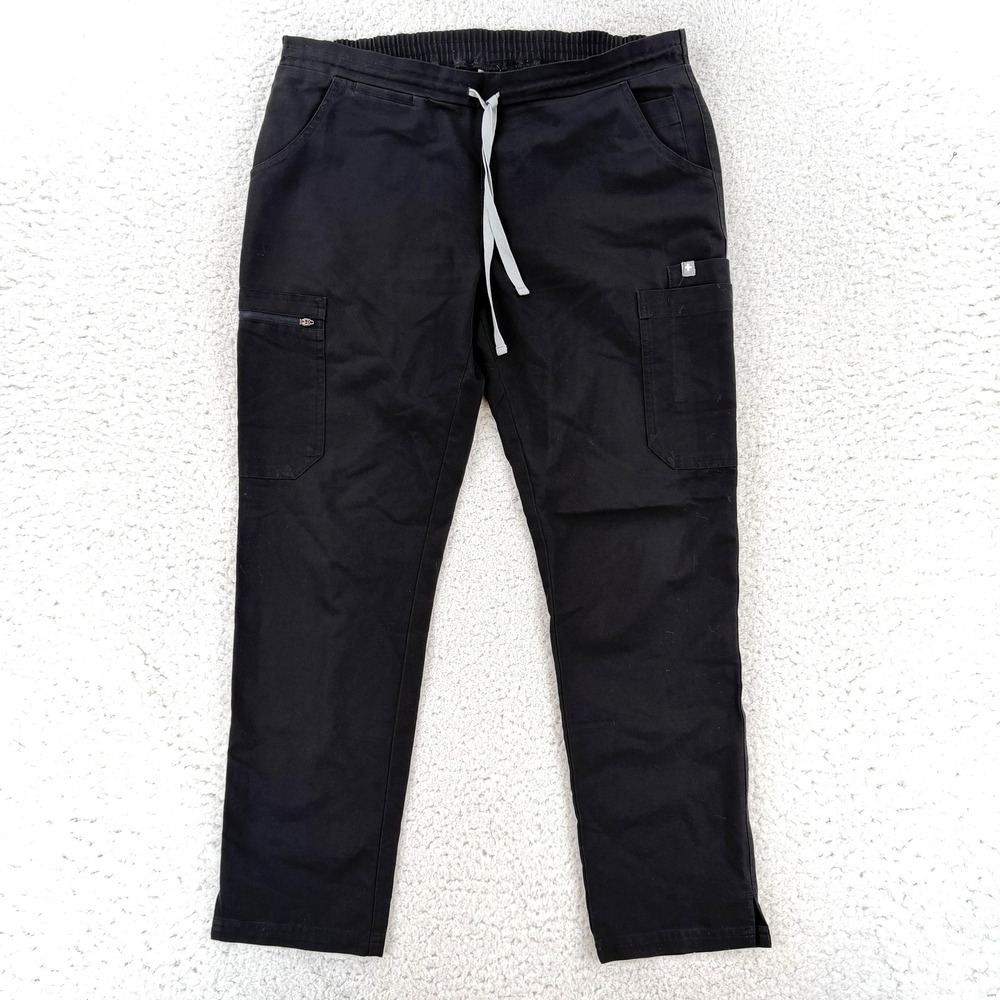 FIGS Technical Collection Pants Womens Small Black Cargo Scrub TW2000P Stretch